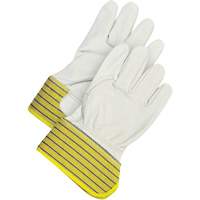 Gants d'ajusteur classiques, Grand, Paume en Cuir fleur de vache, Doublure en Molleton O-Max