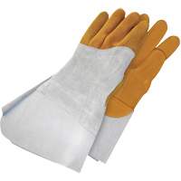 Gants de soudage &agrave; l'arc TIG en cuir de daim retourn&eacute; Gander Brand, Cuir fleur de daim, Taille 10 O-Max