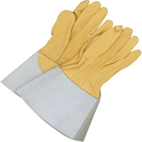 Gants de soudage &agrave; l'arc TIG en cuir de daim retourn&eacute; Gander Brand, Cuir fleur de daim, Taille 10 O-Max