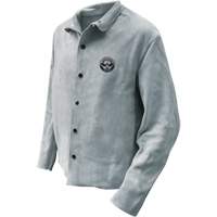Welder Jacket, Leather, X-Large, Grey O-Max
