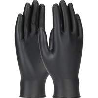 Grippaz Skins Ambidextrous Disposable Gloves, Large, Nitrile, 6-mil, Powder-Free, Black O-Max