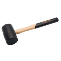 Rubber Mallet, 1 lbs., Wood Handle, 11-3/4" L O-Max