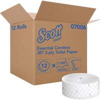 Papier hygi&eacute;nique Scott Essential, Rouleau G&eacute;ant/Sans rouleau central, 2 Pli, Longueur 1150', Blanc O-Max