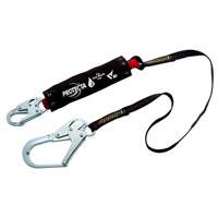 PRO Shock-Absorbing Lanyard, 4', Rebar Hook Center, Snap Hook Leg Ends, Kevlar&reg; O-Max