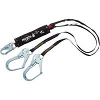 PRO Shock-Absorbing Lanyard, 6', Rebar Hook Center, Snap Hook Leg Ends, Kevlar&reg; O-Max