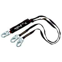 PRO Shock-Absorbing Lanyard, 6', Snap Hook Center, Snap Hook Leg Ends, Kevlar&reg; O-Max