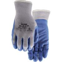 Gants enduits Stealth Blue Chip, Grand, R&ecirc;vetement Latex de caoutchouc, Calibre 10, Enveloppe en Polyester O-Max
