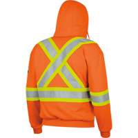 338SF Capuche &agrave; fermeture &eacute;clair ignifug&eacute;e, Hommes, T-Grand, Orange haute visibilit&eacute;, 22 cal/cm² O-Max
