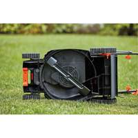 Lawn Mower with Comfort Grip Handle, Push Walk-Behind, Electric, 15" Cutting Width O-Max
