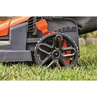 Lawn Mower with Comfort Grip Handle, Push Walk-Behind, Electric, 15" Cutting Width O-Max