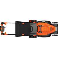 Lawn Mower with Comfort Grip Handle, Push Walk-Behind, Electric, 17" Cutting Width O-Max