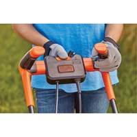Lawn Mower with Comfort Grip Handle, Push Walk-Behind, Electric, 17" Cutting Width O-Max