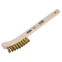 Small Cleaning Scratch Brushes, Brass, 2 x 9 Wire Rows, 8-5/8" Long O-Max