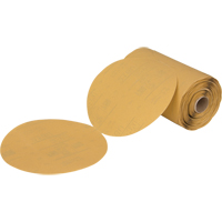 Rouleau de disques abrasifs dor&eacute;s en papier Stikit 216U, 6" dia., Grain P360, Oxyde d'aluminium O-Max