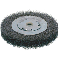 Economy Crimped Wire Wheel Brushes - Wide Face, 8" Dia., 0.014 Fill, 2" Arbor O-Max