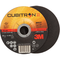 Cut-Off Wheels - CubitronII, 5" x 0.045", 7/8" Arbor, Type 27, Ceramic, 12250 RPM O-Max