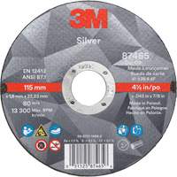 Silver Cut-Off Wheel, 4-1/2" x 0.045", 7/8" Arbor, Type 1, Ceramic, 13300 RPM NV203 | O-Max