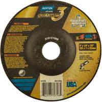 Quantum3 Grinding Wheel, 5" x 1/4", 7/8" Arbor, Ceramic, Type 27 O-Max