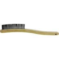 Scratch Brush, Stainless Steel, 3 x 19 Wire Rows, 13-11/16" Long O-Max