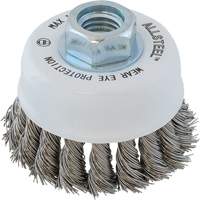 Brosse m&eacute;tallique AllSteel, 3" dia. x 5/8"-11 arbre O-Max