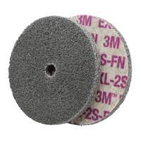 Scotch-Brite EXL Unitized Wheel, 6" x 1/4", 1/4" Arbor, Fine Grit, Aluminum Oxide/Ceramic/Zirconium O-Max