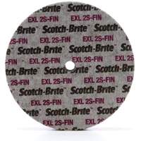 Scotch-Brite EXL Unitized Wheel, 6" x 1/4", 1/4" Arbor, Fine Grit, Silicon Carbide O-Max