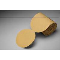 Disque abrasif dor&eacute; en rouleau de papier Stikit, 6" dia., Grain P150, Oxyde d'aluminium O-Max