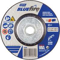 BlueFire&reg; XXL Grinding Wheel, 4-1/2" x 1/4", 5/8" Arbor, Ceramic Alumina, Type 27 O-Max