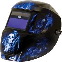 Masque de soudage Carrera ArcOne, 3" lo x 4" la Champ de vision, Teinte 9 - 13, Bleu O-Max