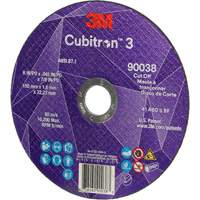 Cubitron 3 Cut-Off Wheel, 6" x 0.045", Type T27, Ceramic, 10200 RPM O-Max
