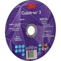 Cubitron 3 Cut-Off Wheel, 6" x 0.045", Type T27, Ceramic, 10200 RPM O-Max