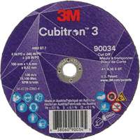Meule &agrave; tronçonner Cubitron 3, 4" x 0,045", Arbre de 3/8", Type T1, C&eacute;ramique, 21000 Tr/min O-Max