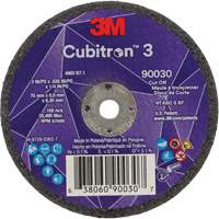 Meule &agrave; tronçonner Cubitron 3, 3" x 0,035", Arbre de 1/4", Type T1, C&eacute;ramique, 21000 Tr/min O-Max