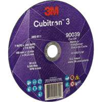Cubitron 3 Cut-Off Wheel, 7" x 0.09", 7/8" Arbor, Type T27, Ceramic, 8500 RPM O-Max