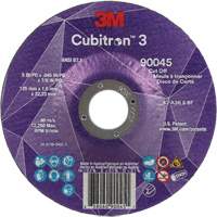 Cubitron™ 3 Cut-Off Wheel, 5" x 0.045", 7/8" Arbor, Type T27, Ceramic, 12250 RPM NY551 | O-Max