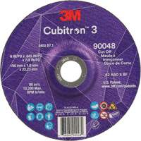 Cubitron 3 Cut-Off Wheel, 6" x 0.045", 7/8" Arbor, Type T27, Ceramic, 10200 RPM O-Max