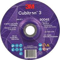 Cubitron™ 3 Cut-Off Wheel, 6" x 0.045", 7/8" Arbor, Type T27, Ceramic, 10200 RPM NY554 | O-Max