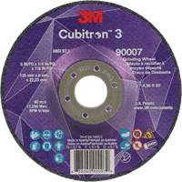 Cubitron™ 3 Depressed Centre Grinding Wheel, 5" x 1/4", 7/8" arbor, Ceramic, Type T27 NY561 | O-Max