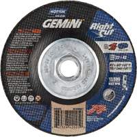 Gemini RightCut Right Angle Cut-Off Wheel, 4-1/2" x 0.045", 5/8"-11 Arbor, Type 27/42, Aluminum Oxide, 13580 RPM O-Max