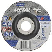 Metal RightCut Right Angle Cut-Off Wheel, 4-1/2" x 0.045", 7/8" Arbor, Type 27, Aluminum Oxide, 13580 RPM O-Max