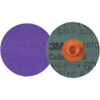 Disque en fibre Roloc Cubitron 3, 4" dia., Grain 60+, C&eacute;ramique O-Max