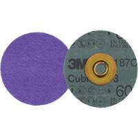 Disque en fibre Roloc Cubitron 3, 3" dia., Grain 60+, C&eacute;ramique O-Max