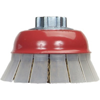 Brosse-boisseau en fil m&eacute;tallique serti avec grille de protection O-Max