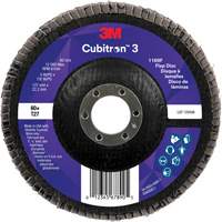 Cubitron 3 Flat Flap Disc 1169F, 5" x 7/8", Type T27, 60+ Grit, Ceramic O-Max
