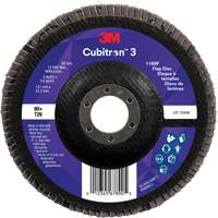 Cubitron 3 Conical  Flap Disc 1169F, 5" x 7/8", Type T29, 80+ Grit, Ceramic O-Max