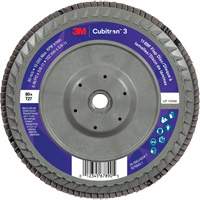 Cubitron 3 Flat Flap Disc with Quick Change 1169F, 6" x 5/8"-11, Type T27, 80+ Grit, Ceramic O-Max