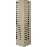 Literature Storage Racks, Rotating, 23 Slots, Steel, 14-1/8" W x 14-1/8" D x 66" H O-Max