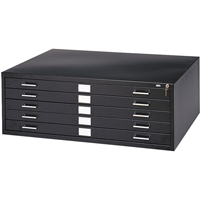 Steel Plan Files, 5 Drawers, 40-3/8" W x 29-3/8" D x 16-1/2" H O-Max