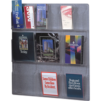 Literature Displays, Wall Mount, 6 Slots, Plastic, 30" W x 34-3/4" D x 34-3/4" H O-Max
