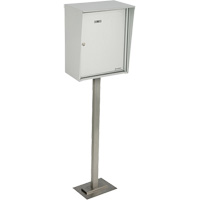 Collecting Boxes, Pedestal -Mounted, 21" x 12-7/8", Aluminum O-Max